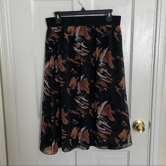 Large Black and Brown Skirt Lularoe